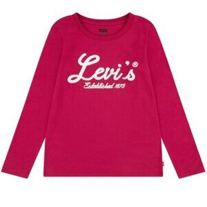 NWT. LEVI'S Toddler Girls Long Sleeve Script Logo T-shirt
